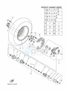 YFM700FWBD YFM70KP (B5KC) drawing FRONT WHEEL 2