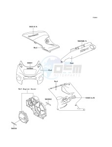 ZX 1100 D [NINJA ZX-11] (D7-D9) [NINJA ZX-11] drawing DECALS-- RED- --- ZX1100-D7_D8- -