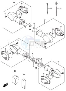 GSX-S1000 A drawing TURNSIGNAL LAMP