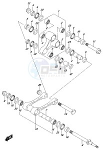 RM-Z250 drawing REAR CUSHION LEVER