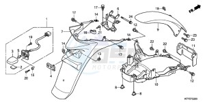 SH125C drawing REAR FENDER