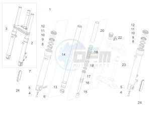 V7 III Special 750 e4 (NAFTA) drawing Front fork Kaifa