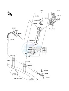 KX450F KX450EBF EU drawing Rear Master Cylinder