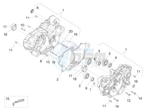 RS4 125 4T (AU, CA, EU, HK, J, RU, S, USA) drawing Crankcases I