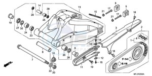 CBR1000RAA Europe Direct - (ED / ABS) drawing SWINGARM