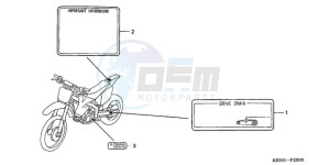 CRF250R9 Australia - (U) drawing CAUTION LABEL