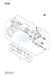 GSF650 (E2) Bandit drawing REAR CALIPER (GSF650K7 UK7 SK7 SUK7 K8 UK8 SK8 SUK8)