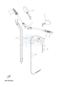 XT660ZA XT660Z ABS TENERE (2BE3 2BE3 2BE3) drawing STEERING HANDLE & CABLE