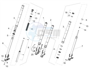 SHIVER 900 E4 ABS NAVI (NAFTA) drawing Front fork Kayaba