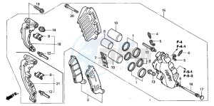 FJS600 SILVER WING drawing FRONT BRAKE CALIPER