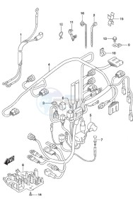 DF 30A drawing Harness Tiller Handle w/Power Tilt