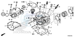 TRX420FE1E TRX420 Europe Direct - (ED) drawing CYLINDER HEAD