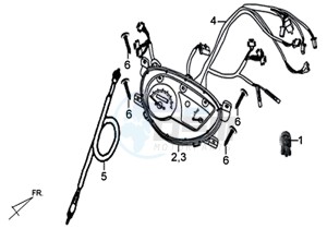 X'PRO 50 (45 KM/H) (AE05W4-FR) (L4-M1) (M1 - 2021) drawing DASHBORD / TELLERKABEL / WIRING HARNESS