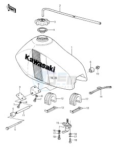 KX 80 C [KX80] (C1) [KX80] drawing FUEL TANK -- 81 KX80-C1- -