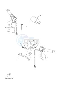 XT660Z TENERE (2BD3) drawing HANDLE SWITCH & LEVER