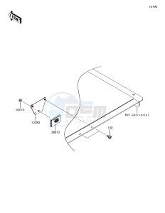 MULE SX KAF400JHF EU drawing Reflectors