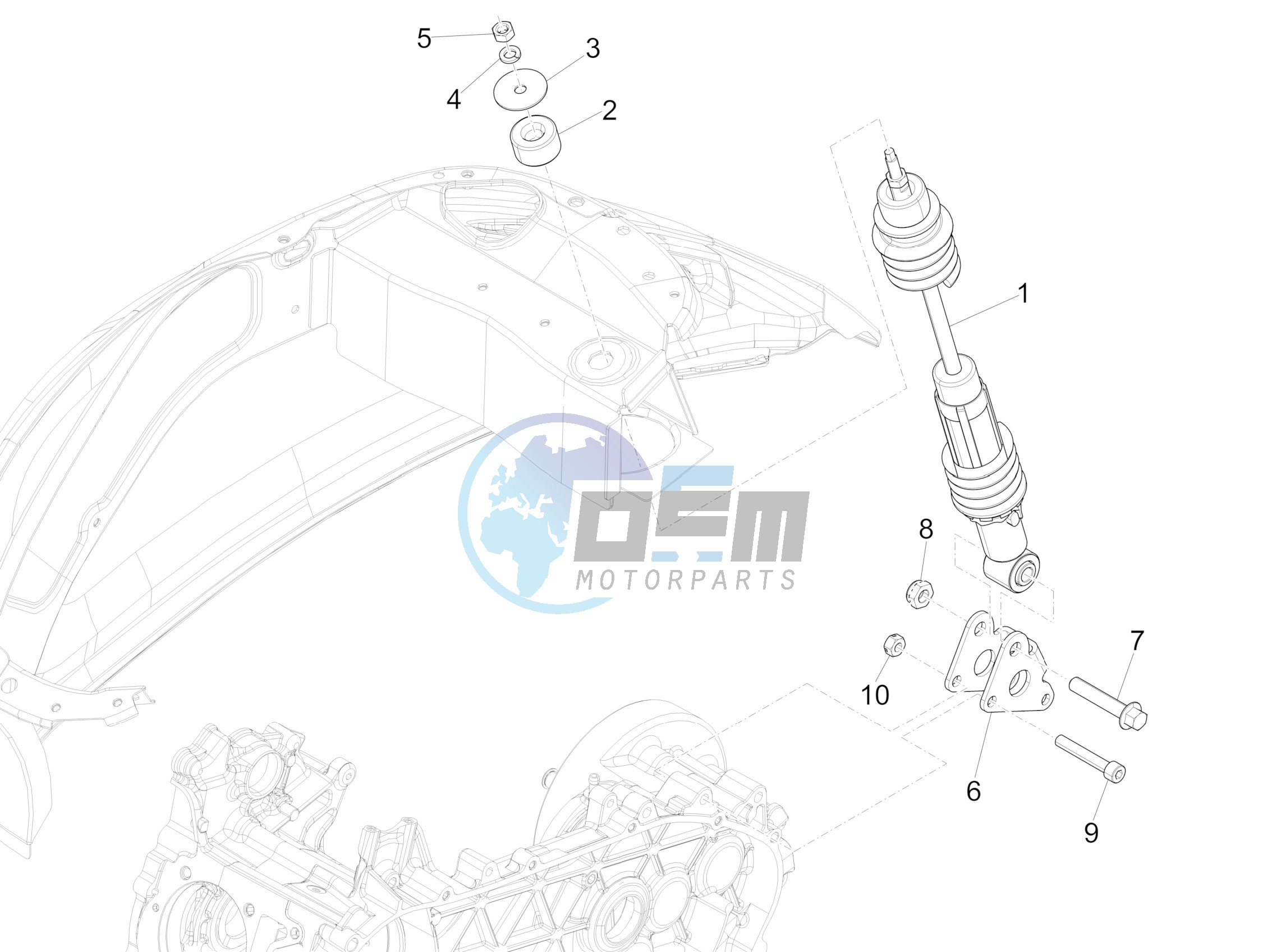 Rear suspension - Shock absorber/s