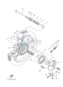 DT125 (3TTR) drawing FRONT WHEEL