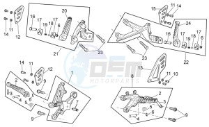 RSV4 1000 APRC R ABS (AU, CA, EU, J, RU, UK, USA) drawing Foot rests