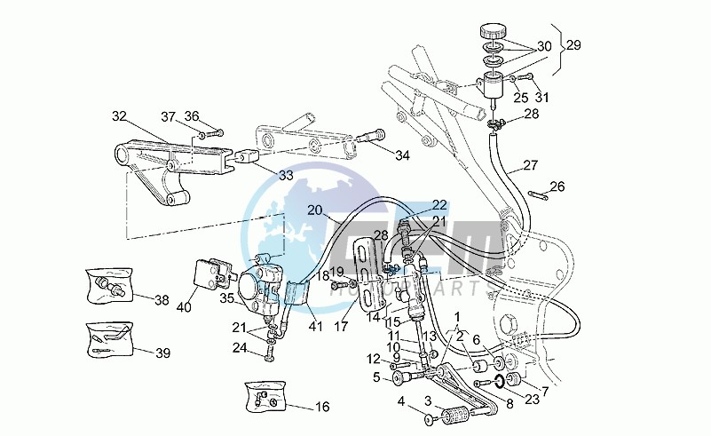 Rear brake system