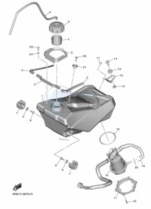 YZ250F (B7BL) drawing FUEL TANK