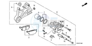 CBF1000A F / CMF drawing REAR BRAKE CALIPER (CBF1000)