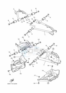 YFM700FWBD YFM70KPHK (B5K9) drawing REAR ARM