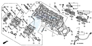 CBR600RAA Europe Direct - (ED / ABS) drawing CYLINDER HEAD