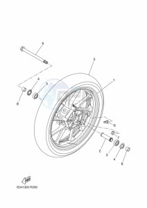 XSR700 MTM690D-U (BJY2) drawing FRONT WHEEL