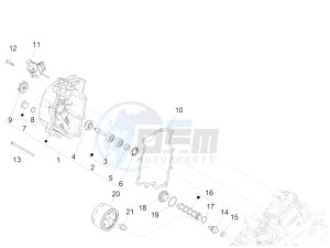 GTS 300 4T 4V IE ABS E3-E4 (NAFTA) drawing Flywheel magneto cover - Oil filter