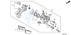 VTR2509 France - (F / CMF LL MK) drawing REAR BRAKE CALIPER