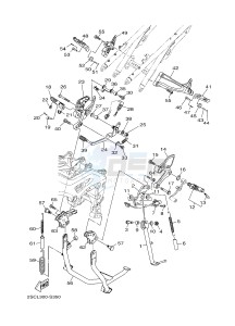 MT-09 TRACER MT09TRA TRACER 900 (2SCL) drawing STAND & FOOTREST