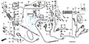 TRX680FAC drawing HANDLE LEVER/ SWITCH/ CABLE