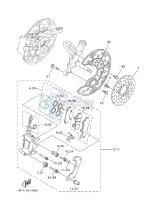 YFZ450R YFZ450RE (1TD3) drawing FRONT BRAKE CALIPER