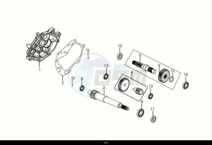 SYMPHONY ST 50 (XL05W1-NL) (E5) (M1) drawing MISSION CASE-DRIVE SHAFT