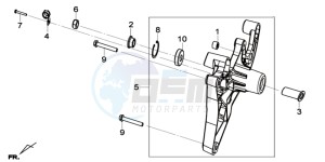 GTS 125I EURO4 LONG VISOR L7 drawing REAR FORK - REAR SUSPENSION