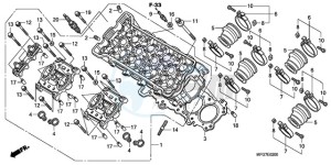 CB600F9 UK - (E / MKH) drawing CYLINDER HEAD