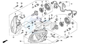 NSS250X FORZA X drawing HEADLIGHT