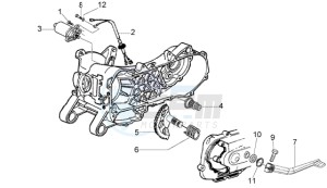 LX 50 4T U.S.A. drawing Starting motor-starter lever