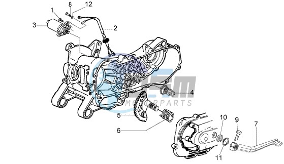 Starting motor-starter lever