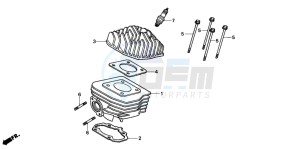 SK50M drawing CYLINDER/CYLINDER HEAD