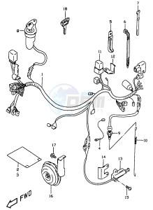 DR350 (V-W-X) drawing WIRING HARNESS (MODEL W X, E24)