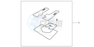 GL18009 Korea - (KO / AB) drawing PANNIER/TRUNK CARPET SET