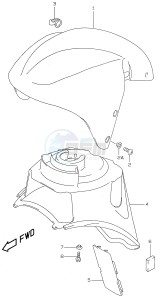 AY50 (V-W-X-Y) katana drawing FRONT FENDER (model K1)