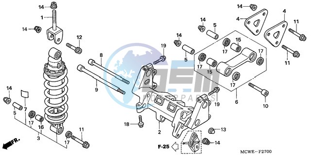 REAR CUSHION (VFR800)