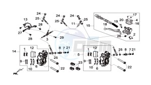 MAXSYM 600I ABS drawing BRAKE CALIPER FOR / BRAKE LEVER / BRAKE LINES