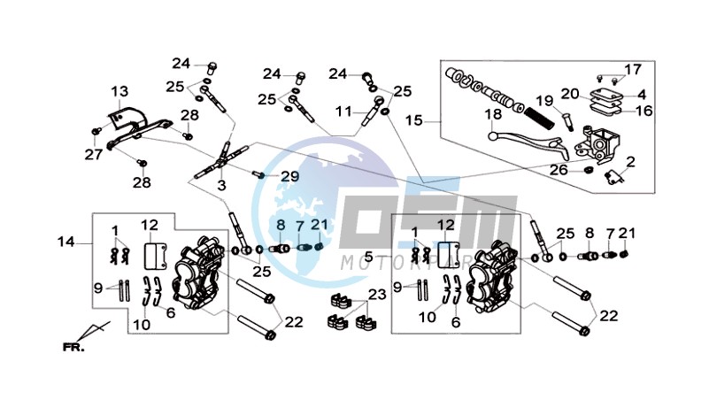 BRAKE CALIPER FOR / BRAKE LEVER / BRAKE LINES