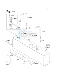 KAF 950 B [MULE 3010 DIESEL 4X4] (B1) [MULE 3010 DIESEL 4X4] drawing FUEL TANK