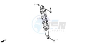 TRX250TE FOURTRAX RECON ES drawing REAR CUSHION