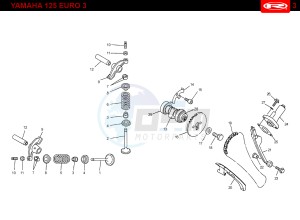 YAMAHA 125 4T EURO 3 ENGINE drawing T03